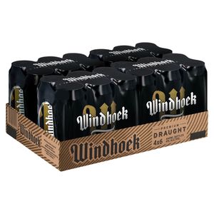 Windhoek Premium Draught Beer Cans 24 x 500ml